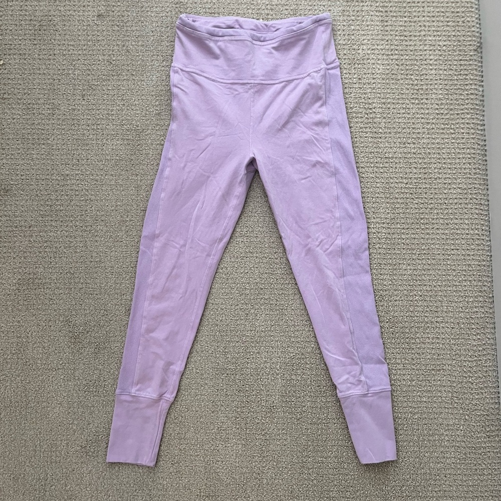 Free people casual leggings lavender/pink/purple size medium